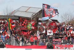 3.Liga - FC Ingolstadt 04 - FC Carl Zeiss Jena - Fans Fahnen Jubel