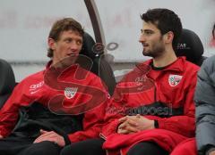 3.Liga - FC Ingolstadt 04 - 1.FC Heidenheim - auf der Bank Robert Braber und Markus Karl