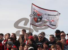 3.Liga - FC Ingolstadt 04 - Kickers Offenbach 1:0 - Fans Fahnen Audi