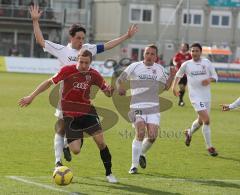 3.Liga - FC Ingolstadt 04 - SSV Jahn Regensburg - Moritz Hartmann im Angriff, Stefan Binder hinten und 21 Tobias Zellner