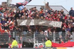 3.Liga - FC Ingolstadt 04 - SSV Jahn Regensburg - Fans Jubel Fahnen