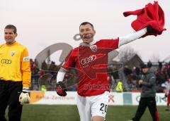 3.Liga - FC Ingolstadt 04 - Erzgebirge Aue - 5:1 - Sieg Jubel Fans, Ralf Keidel und Michael Lutz