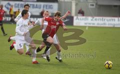 3.Liga - FC Ingolstadt 04 - SSV Jahn Regensburg - Andreas Buchner wird von Sebastian Kreis gefoult