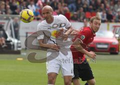 3.Liga - FC Ingolstadt 04 - SV Sandhausen - Kopfballduell Aygün gegen Moritz Hartmann