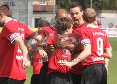 3.Liga - FC Ingolstadt 04 - FC Carl Zeiss Jena - Tor Jubel 1:0 nach 28 Sekunden Steffen Wohlfarth