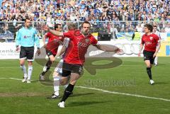 3.Liga - FC Ingolstadt 04 - FC Carl Zeiss Jena - Nach 28 Sekunden 1:0 Tor Steffen Wohlfarth. Torwart Carsten Nulle hatte keine Chance