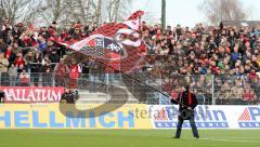 3.Liga - FC Ingolstadt 04 - SV Wehen Wiesbaden 5:1 - Fans Fahnen