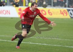 3.Liga - FC Ingolstadt 04 - SV Wehen Wiesbaden 5:1 - Tor Jubel Tobias Fink mit dem 2:0