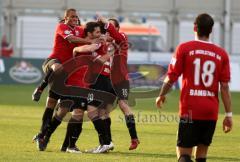 3.Liga - FC Ingolstadt 04 - SV Wehen Wiesbaden 5:1 - Ralf Keidel trifft aus über 30 Metern, Tor Jubel