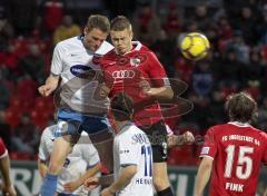 3.Liga - FC Ingolstadt 04 - 1.FC Heidenheim - Kopfballduell Steven Ruprecht