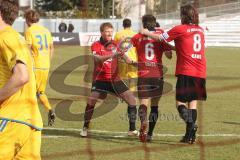 3.Liga - FC Ingolstadt 04 - Eintracht Braunschweig 3:3 - Stefan Leitl wird im Strafraum gefoult Elfmeter Jubel