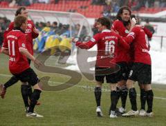 3.Liga - FC Ingolstadt 04 - Eintracht Braunschweig 3:3 - Moritz Hartmann trifft zum 1:0