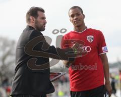 3.Liga - FC Ingolstadt 04 - SSV Jahn Regensburg - David Pisot und Dirk Behnke Schanzer Fußballschule