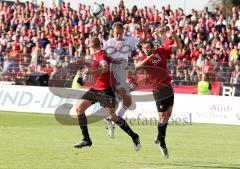 3.Liga - FC Ingolstadt 04 - SpVgg Unterhaching - Kopfball Ecke, Steffen Wohlfarth und Steven Ruprecht