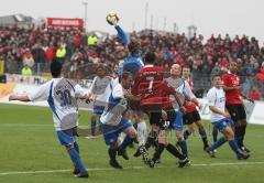 3.Liga - FC Ingolstadt 04 - Wuppertaler SV - Die Schanzer kommen nicht durch die Abwehr