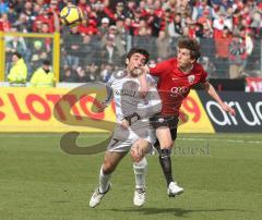 3.Liga - FC Ingolstadt 04 - SSV Jahn Regensburg - Andreas Buchner im Zweikampf mit Anton Shynder