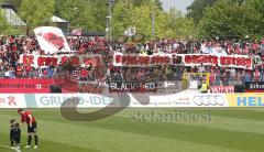 3.Liga - FC Ingolstadt 04 - SV Sandhausen - Fans Jubel Spruchband für Zecke