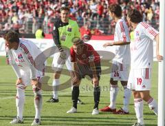 3.Liga - FC Ingolstadt 04 - SpVgg Unterhaching - Moritz Hartmann wartet auf den Ball