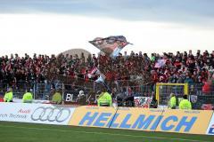 3.Liga - FC Ingolstadt 04 - SV Wehen Wiesbaden 5:1 - Fans Fahnen Jubel