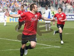 3.Liga - FC Ingolstadt 04 - FC Carl Zeiss Jena - Tor Jubel 1:0 nach 28 Sekunden Steffen Wohlfarth