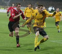 3.Liga - FC Ingolstadt 04 - Dynamo Dresden - Robert Braber kommt zu spät