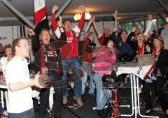 3.Liga - FC Ingolstadt 04 - Aufstiegsfeier im TUJA Stadion VIP Zelt. Sieg gegen Hansa Rostock Relegation