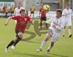 3.Liga - FC Ingolstadt 04 - SSV Jahn Regensburg - Andreas Buchner im Zweikampf mit Marcel Hagmann