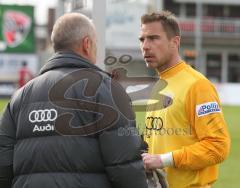 3.Liga - FC Ingolstadt 04 - FC Carl Zeiss Jena - Marco Sejna und Peter Jackwerth nach dem Spiel