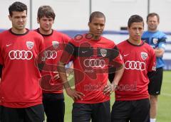 3.Bundesliga - FC Ingolstadt 04 - Trainingsbeginn Saison 2009/2010 - Michael Wenczel, Christopher Sommerer, Neuzugang Nr.4 David Pisot und Stefan Müller