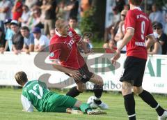 3.Bundesliga - FC Ingolstadt 04 - SV Manching - Vorbereitung - Johannes Schmitz foult Steven Ruprecht