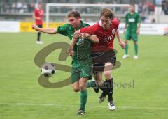 3.Bundesliga - FC Ingolstadt 04 - Vorbereitung - FC Gerolfing - 0:8 - Robert Braber (7 Tore) im Zweikampf