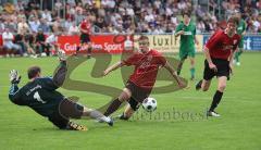 3.Bundesliga - FC Ingolstadt 04 - Vorbereitung - FC Gerolfing - 0:8 - Steffen Schneider scheitert an Michael Netter und Robert Braber (7 Tore) erzielt das Tor