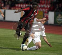 Bayernliga - FC Ingolstadt 04 II - SpVgg Unterhaching II - Yohoua Serge im Vorwärtsgang