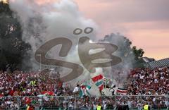 DFB Pokal - FC Ingolstadt 04 - FC Augsburg - Fans bengalisches Feuer