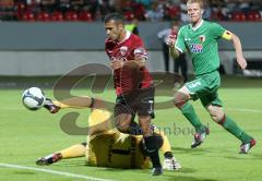 DFB Pokal - FC Ingolstadt 04 - FC Augsburg - Ersin Demir überläuft den Torwart, leider Abseits