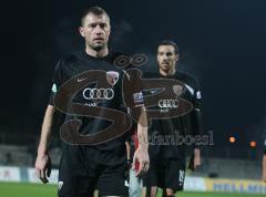 Testspiel - FC Ingolstadt 04 - 1. FC Nürnberg 3:0 - Ralf Keidel und Malte Metzelder nach dem Sieg