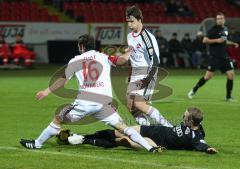 Testspiel - FC Ingolstadt 04 - 1.FC Nürnberg - Moritz Hartmann rutscht vor dem Tor aus