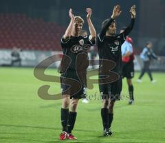 Testspiel - FC Ingolstadt 04 - 1860 München - Fans Jubel Robert Braber und Markus Karl