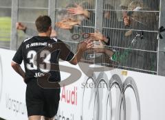 Testspiel - FC Ingolstadt 04 - 1860 München - Jubel Ian Joy bei den Fans