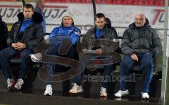 Testspiel - FC Ingolstadt 04 - 1860 München - Trainerbank von links, Stefan Schaidnagel, Brano Arsenovic, Michael Wiesinger Und Trainer Horst Köppel