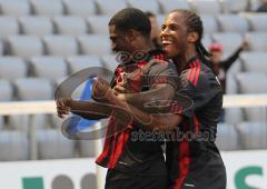 2.Liga - 1860 München - FC Ingolstadt 04 - 1:1 - Tor Ausgleich Jubel Edson Buddle - hier mit Caiuby