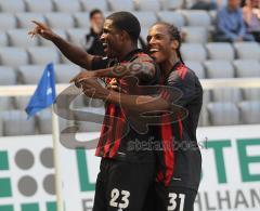 2.Liga - 1860 München - FC Ingolstadt 04 - 1:1 - Tor Ausgleich Jubel Edson Buddle - hier mit Caiuby