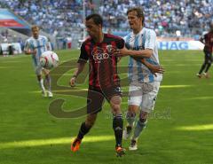 2.Liga - 1860 München - FC Ingolstadt 04 - 1:1 - Moise Bambara gegen Kai Bülow