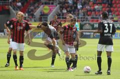 2.Liga - FC Ingolstadt 04 - Erzgebirge Aue 0:0 - Stefan Leitl Moritz Hartmann stellen sich auf