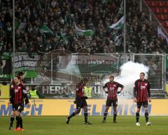 2.Liga - FC Ingolstadt 04 - Greuther Fürth 0:2 - Enttäuschung im Gesicht der Schnazer nach dem 0:1