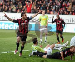 2.Liga - FC Ingolstadt 04 - VfL Bochum 3:0 - Moritz Hartmann scheiter doch von hinten kommt Stefan Leitl und erzielt das 3:0