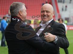 2.Liga - FC Ingolstadt 04 - Vfl Osnabrück 0:1 - Martin Wagener und Peter Jackwerth vor dem Spiel