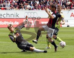 2.Liga - FC Ingolstadt 04 - Erzgebirge Aue 0:0 - Stefan Leitl scheitert am Torart