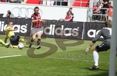 2.Liga - FC Ingolstadt 04 - FC Erzgebirge Aue - 0:0 - Stefan Leitl knapp vorbei