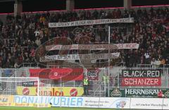 2.Liga - FC Ingolstadt 04 - Energie Cottbus 1:2 - Fans Spruchband